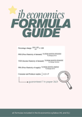 IB Economics Formula Booklet (HL and SL)