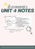 IB economics unit 4 global economics notes