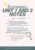 IB economics notes unit 1 and 2