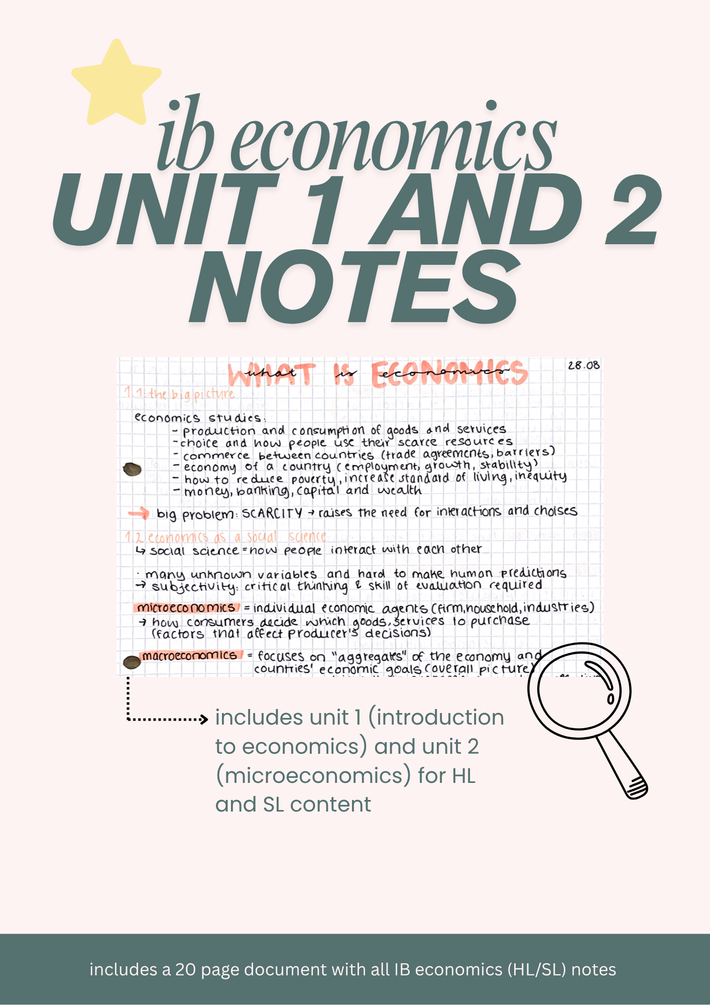 IB economics notes unit 1 and 2