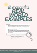 IB economics list of real world examples