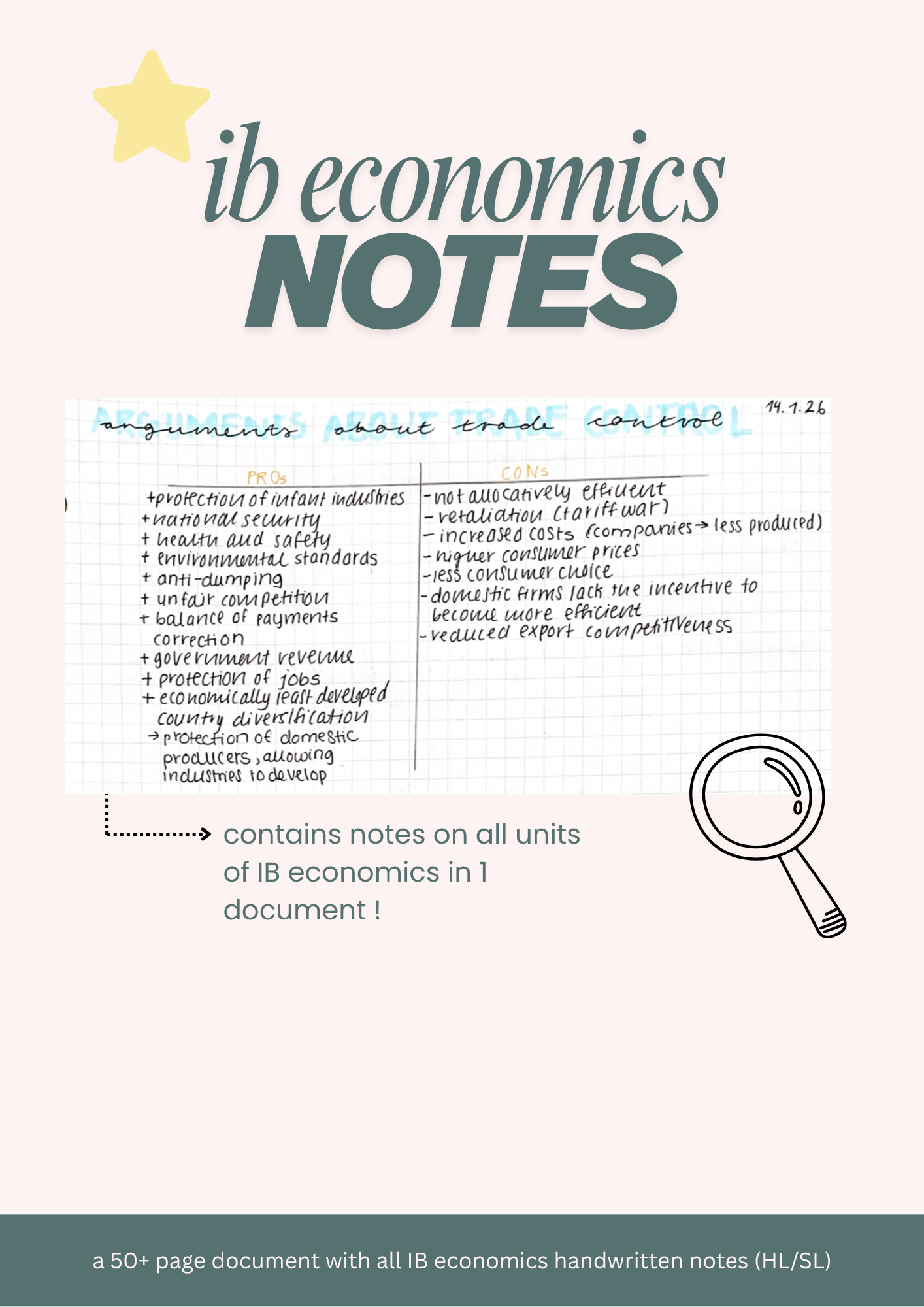 IB economics handwritten notes (all units)